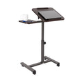 Seville Classics Airlift Height Adjustable Mobile Rolling Laptop Cart Computer Workstation Desk Home, Office, Classroom, Hospita