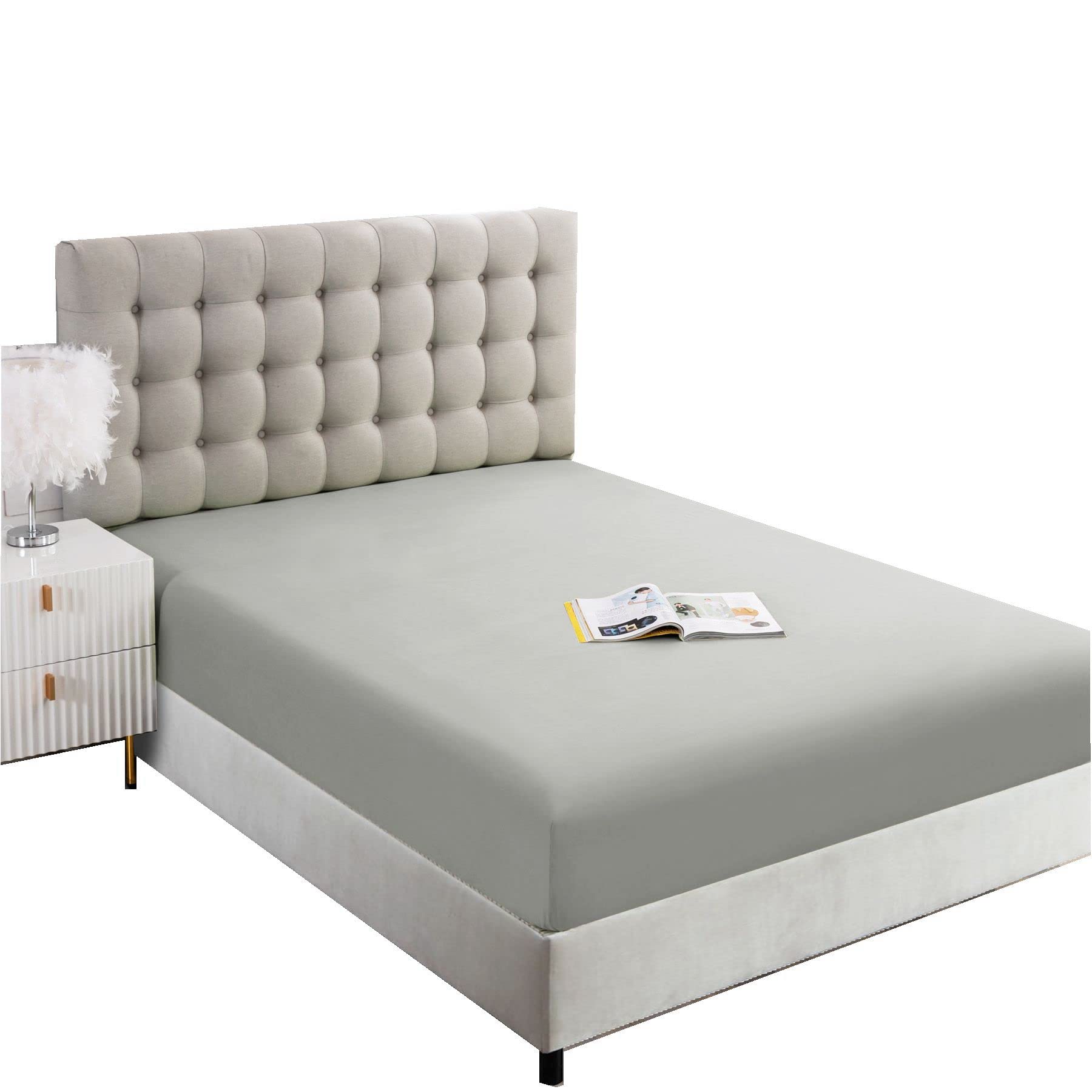 Ghooss Full Size Fitted Sheet,Hotel Quality Bedding Fitted Sheet Deep Pocket Up To 14 Inch,Wrinkle And Fade Resistant,1 Piece,Li