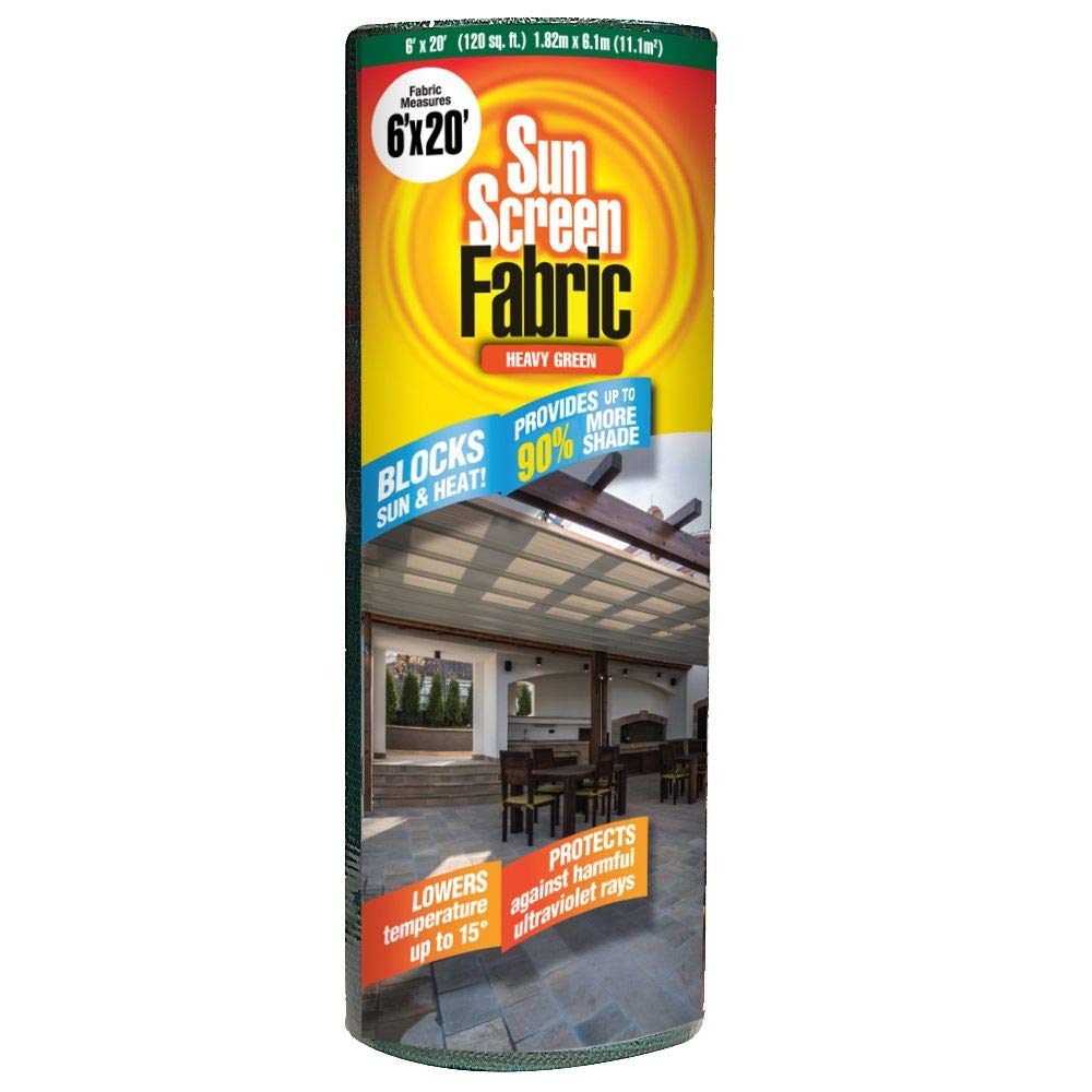 Easy Gardener 74020PS, Sun Screen Fabric, Reduce Temperature, Provide Shade, 6 X 20. Teal Green
