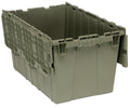 Quantum QDC2515-14 Plastic Storage Container with Attached Flip-Top Lid, 25 x 15 x 14, Gray