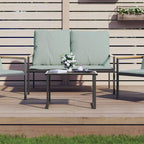 vidaXL Anthracite Patio Table with Sturdy Steel Construction - Flexible and Portable Outdoor Furniture for Gardens, Decks and Poolside Areas
