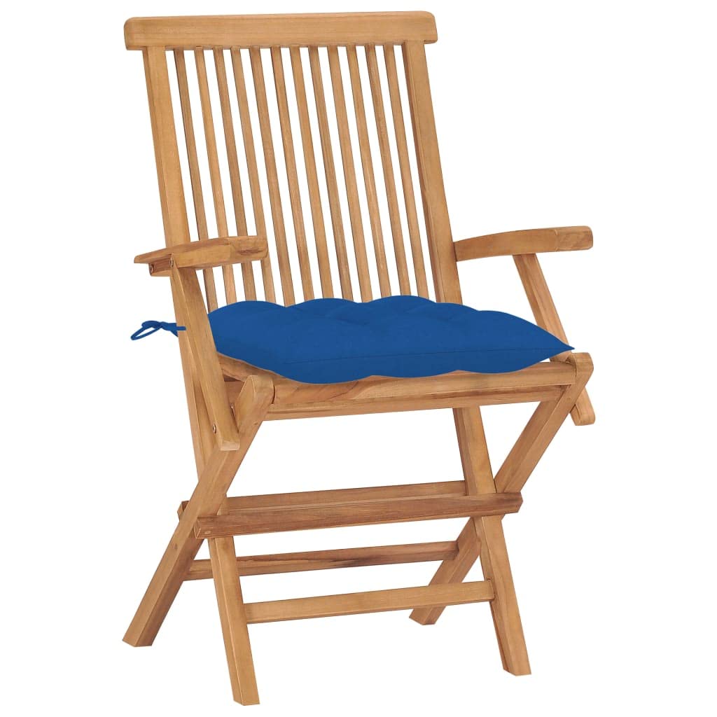 vidaXL Solid Teak Wood Patio Chairs - Thumbnail 2
