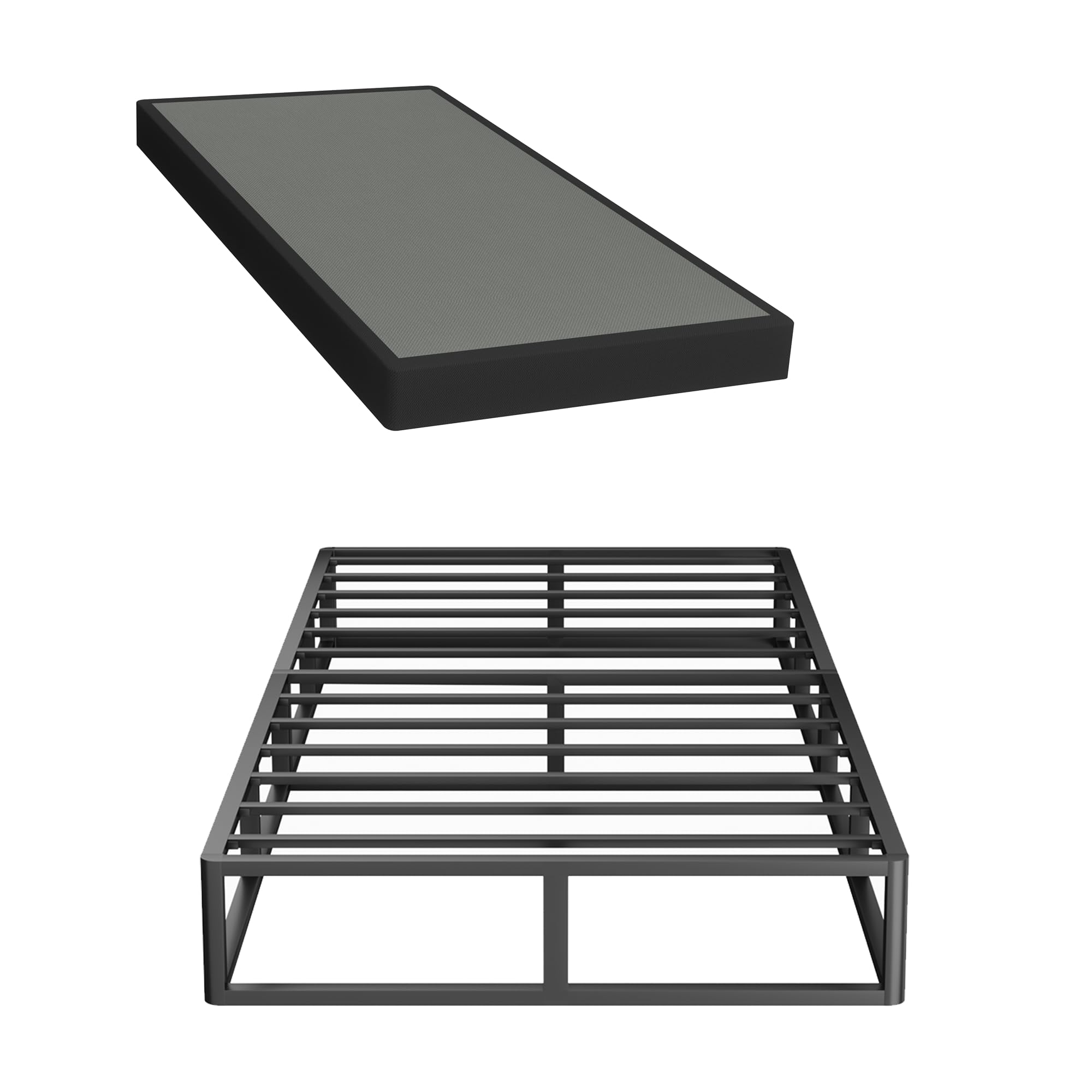 Twin Box Spring, 10 inch Box Spring for Twin Bed, Heavy Duty Metal Bed Frame with Fabric Cover, 3000lbs Max Weight Capacity Bed 