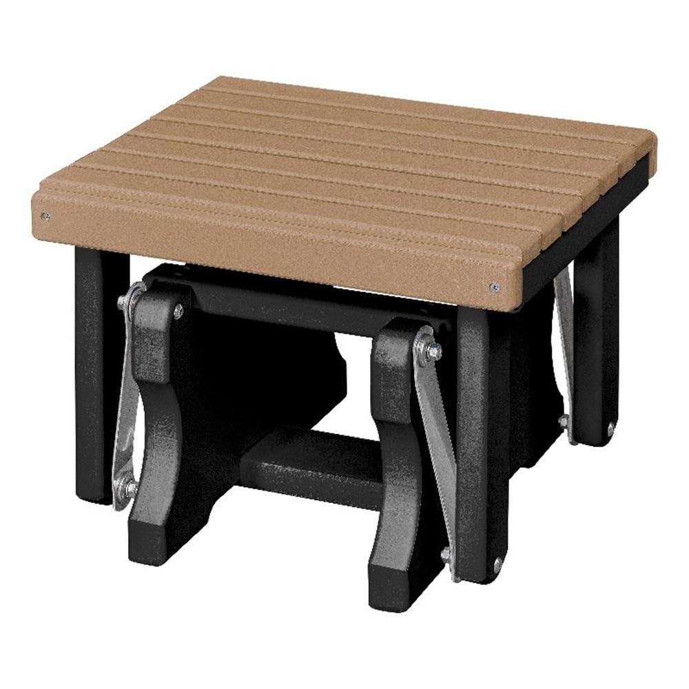 American Furniture Classics Model 601Cbk Gliding Ottoman In Cedar And Black, Made In Usa