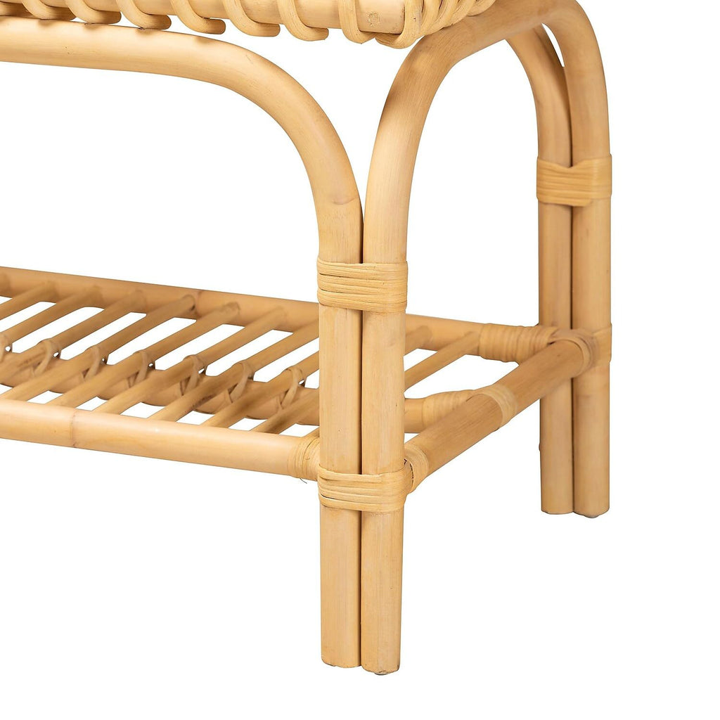 Baxton Studio Himari Rattan Bench, Natural Brown (233-13164-HiT)