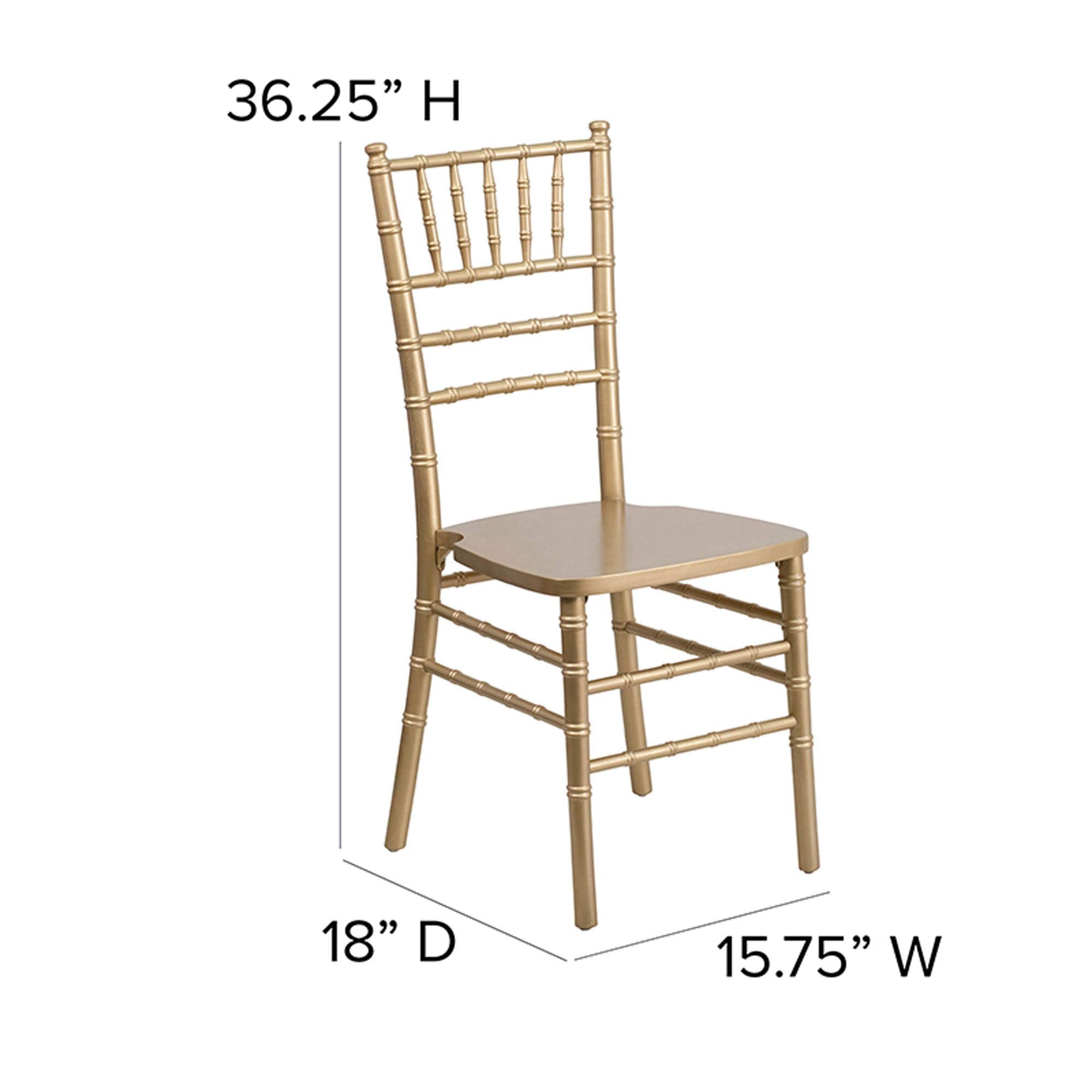 Flash Furniture Hercules Series Chiavari Chair for Formal Events and Banquets, Commercial/Residential All-Occasion Event Chair, Gold