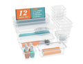 Niebla 12 Compartments Plastic Drawer Organizers/Dressing Table Organizer & Make Up Organizers (Transparent)