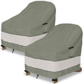 Aacabo Outdoor Adirondack Chair Cover 2 Pack,Waterproof 100% Patio Chair Covers,32W X 35D X 36H Inch,Patio Adirondack Chair Cove