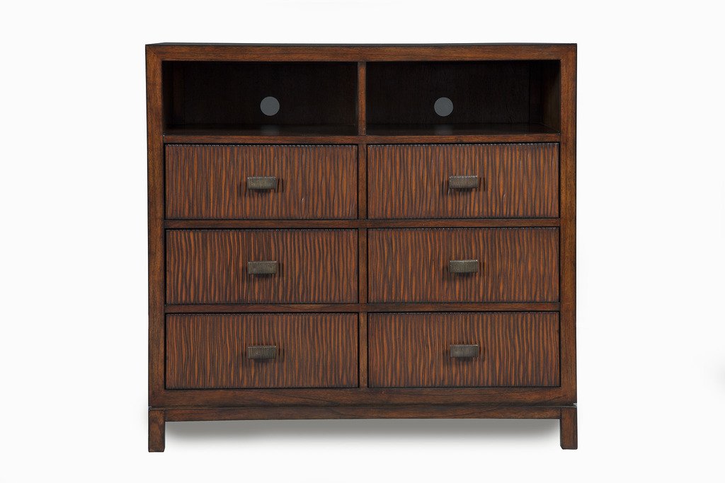 Alpine Furniture Loft 6 Drawer Media Chest, Dark Walnut