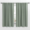 Nicetown Insulated Room Darkening Curtain Panels - (Greyish Green Color) W52 X L54, 2 Pieces, Room Darkening Window Treatment Drape Panel