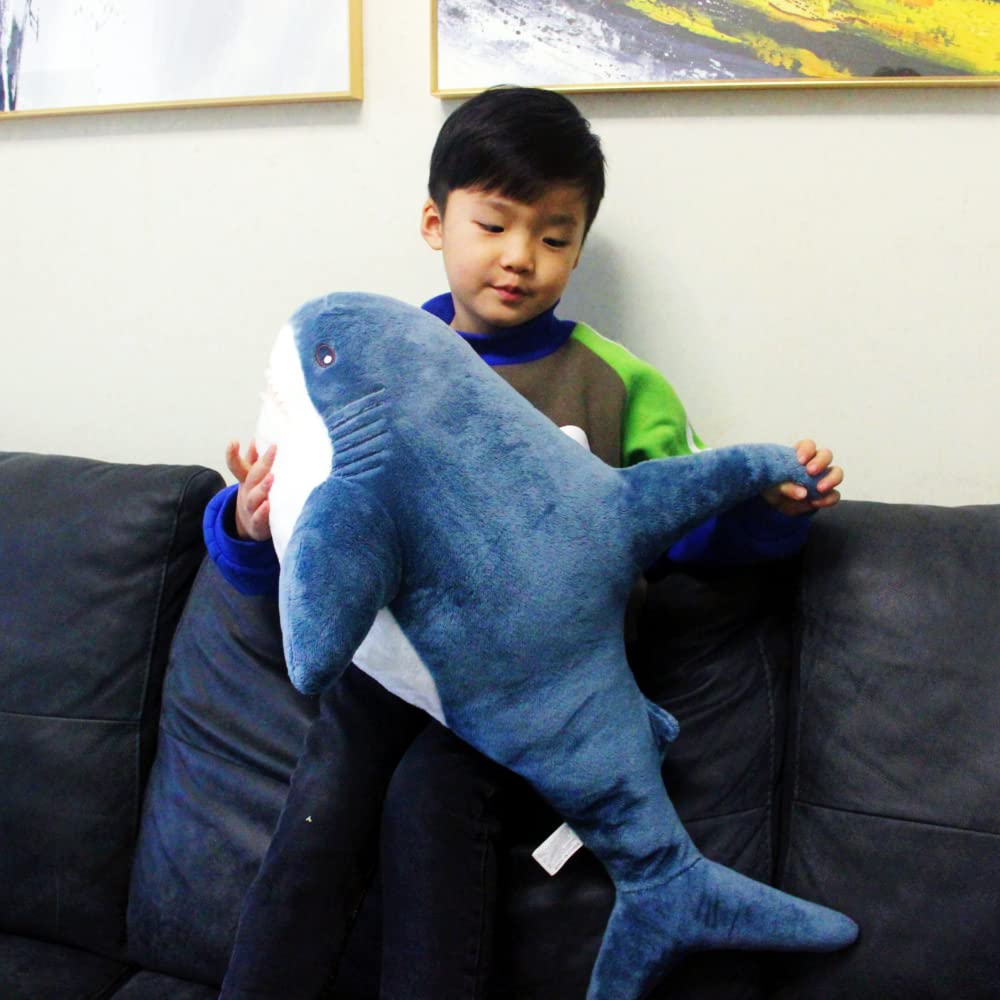 Ryttir 31 Inch Xl 15% Giant Shark Stuffed Animals,Chubbier Shark Pillow Soft Shark Plush Shark Plushie Stuffed Shark D  Cor, Per