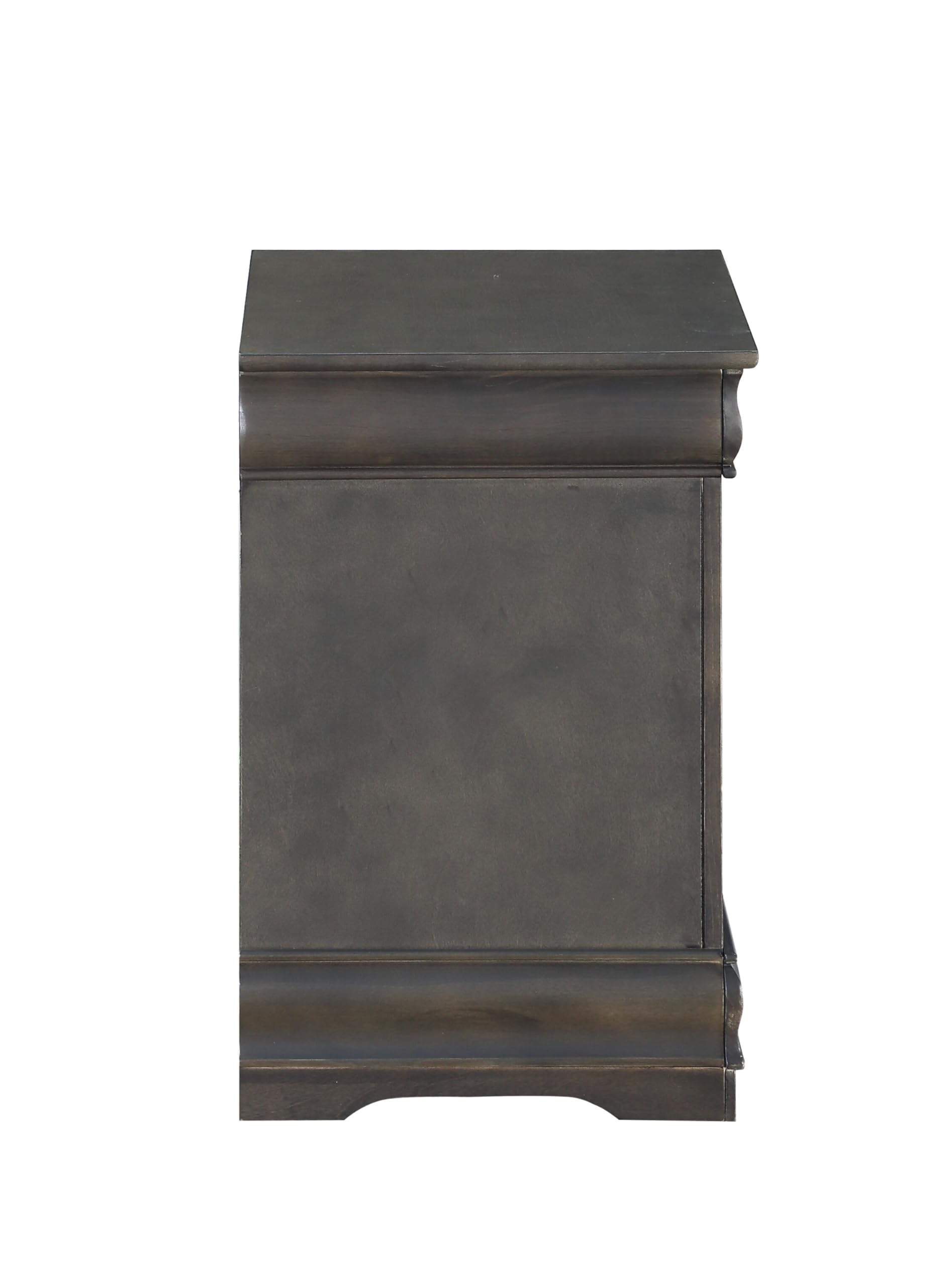 Acme Louis Philippe Nightstand in Dark Gray