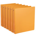 Cixildts 6-Pack 1-Inch Binder, Standard 3 Ring Binder Fit Letter Size Paper, Presentation View Binders, Orange