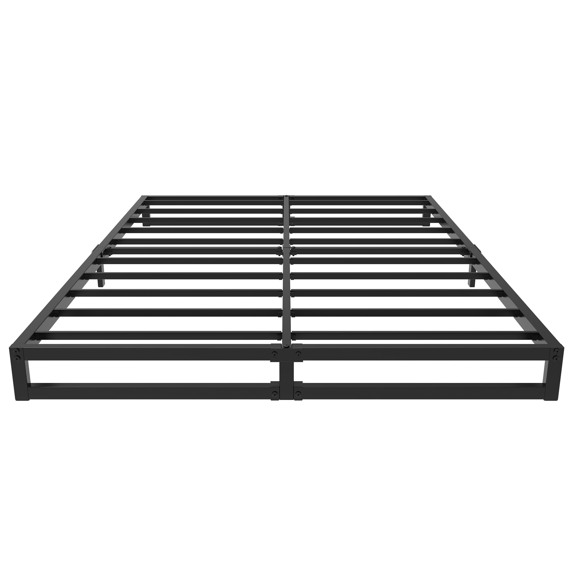 EMODA 7 Inch Queen Bed Frame No Box Spring Needed Heavy Duty Metal Platform BedFrame Queen Size with Steel Slats, Easy Assembly,
