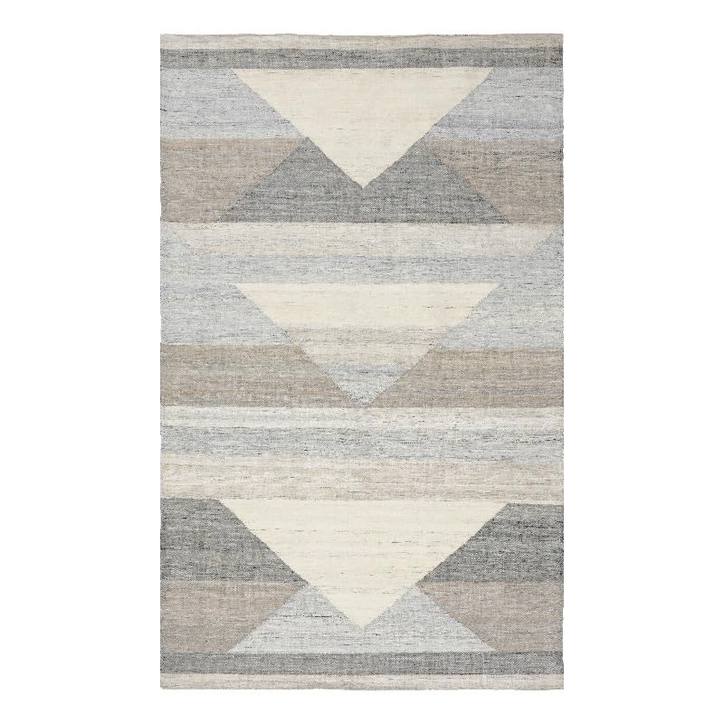 Kosas Home Tierney 60 x 96 Geometric Polyester Fabric Area Rug in Gray