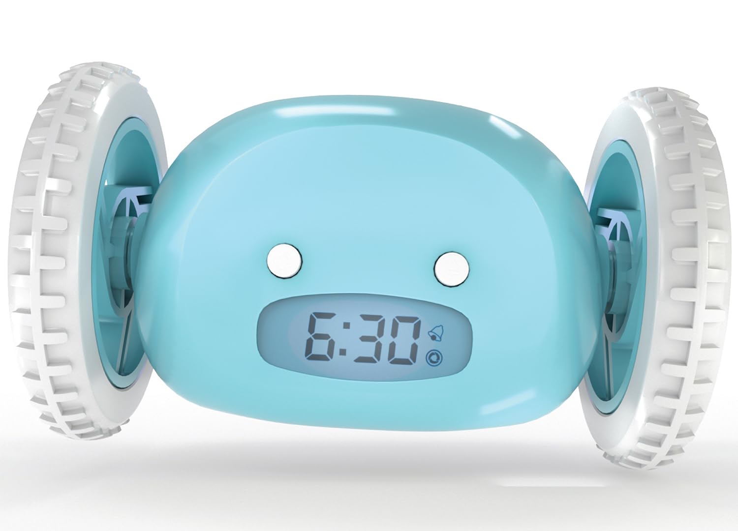 CLOCKY Extra Super Loud Alarm Clock for Heavy Sleepers Adults Kids Teens Bedroom, Move Jump Roll Run Away Easy to Set Smart Digi