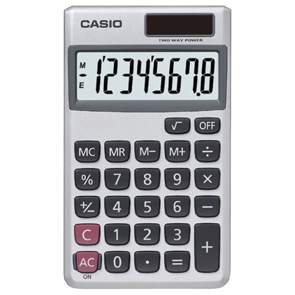 Casio Sl300Ve/Sl300Sv Wallet Solar Calculator With 8-Digit Display