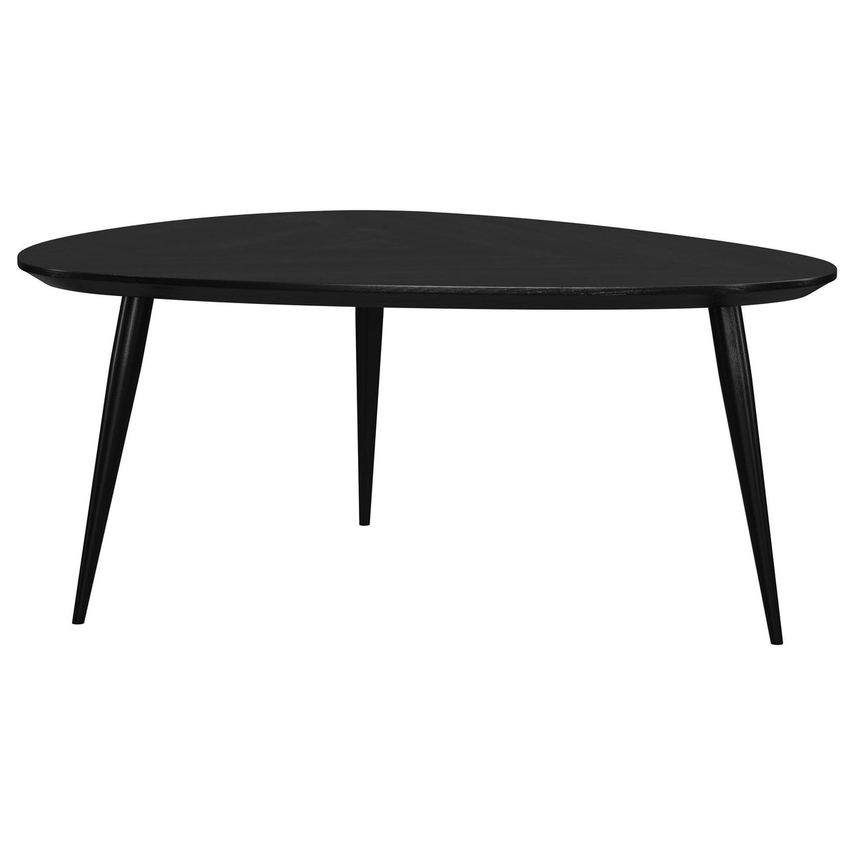 Coaster Home Furnishings Odessa Triangular Solid Wood Coffee Table Black