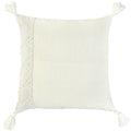 Rizzy Home Color Block 20" x 20" Down Pillow with Poly Pet Cover Ivory/Ivory