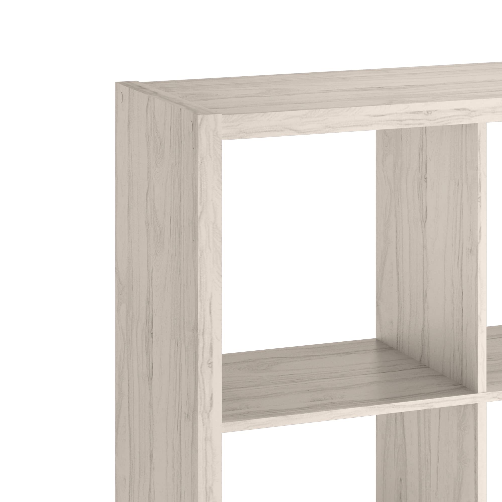 Closetmaid 4550 Decorative Open Back 4-Cube Storage Organizer, Bleached Walnut