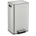 SimpliMagic 13 Gallon / 50L Step Trash Can, Infinity Edge, Silver