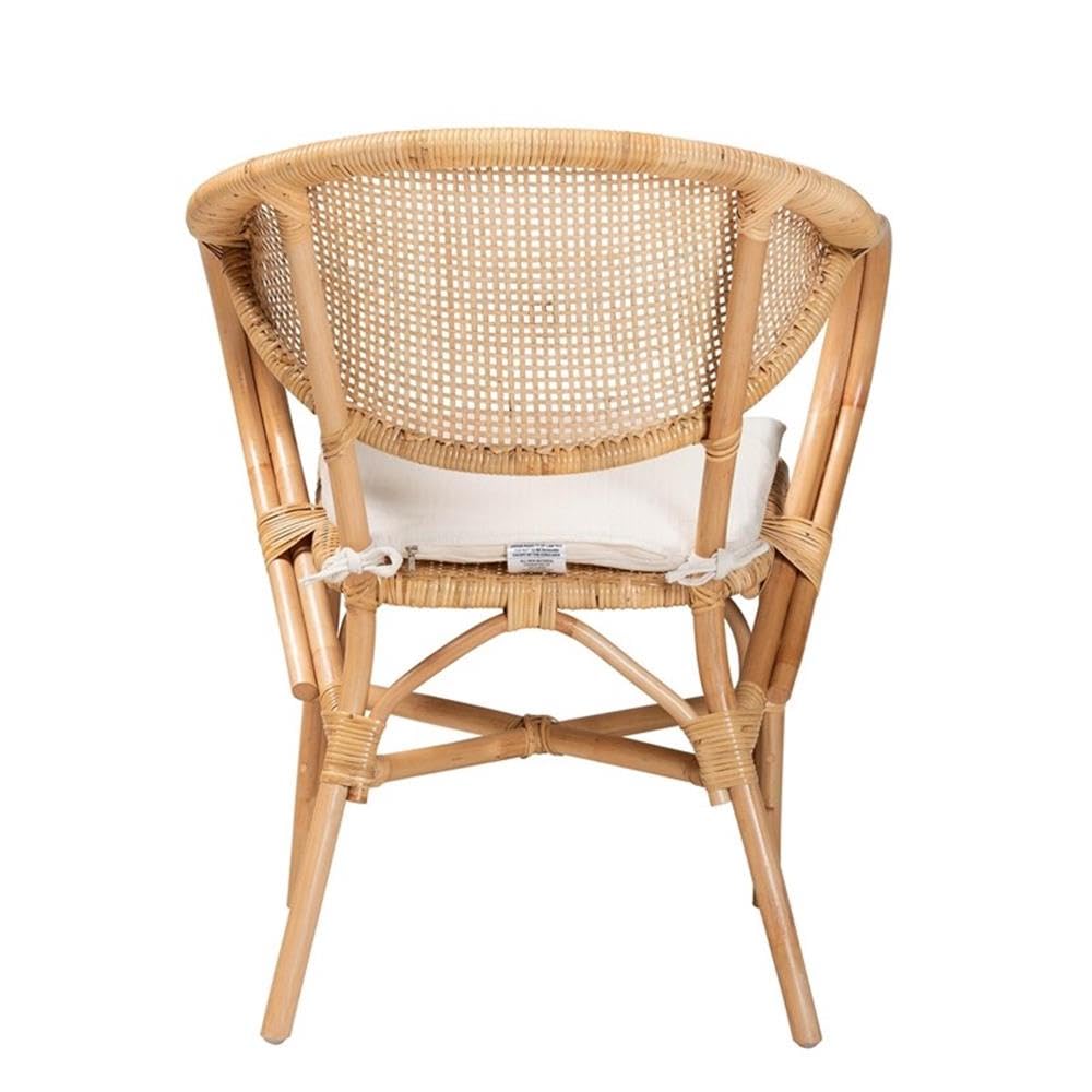 Baxton Studio Varick Modern Brown Finished Rattan Dining Chair