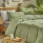 Clothknow Sage Green Comforter Sets California King 3Pcs Green Velvet Bedding Comforter Sets Fluffy Comforter Soft Light Green C