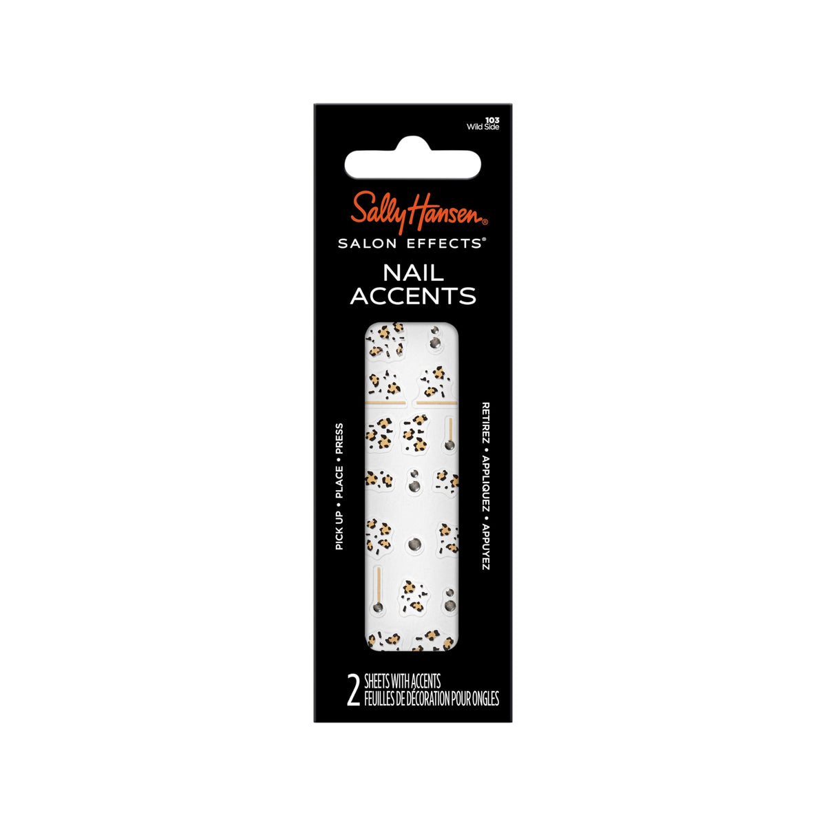 Sally Hansen Salon Effects Nail Accents, Wild Side, Nail Art Decals, Easy to Use, No Commitment, Use On Nail Polish or Bare Nail