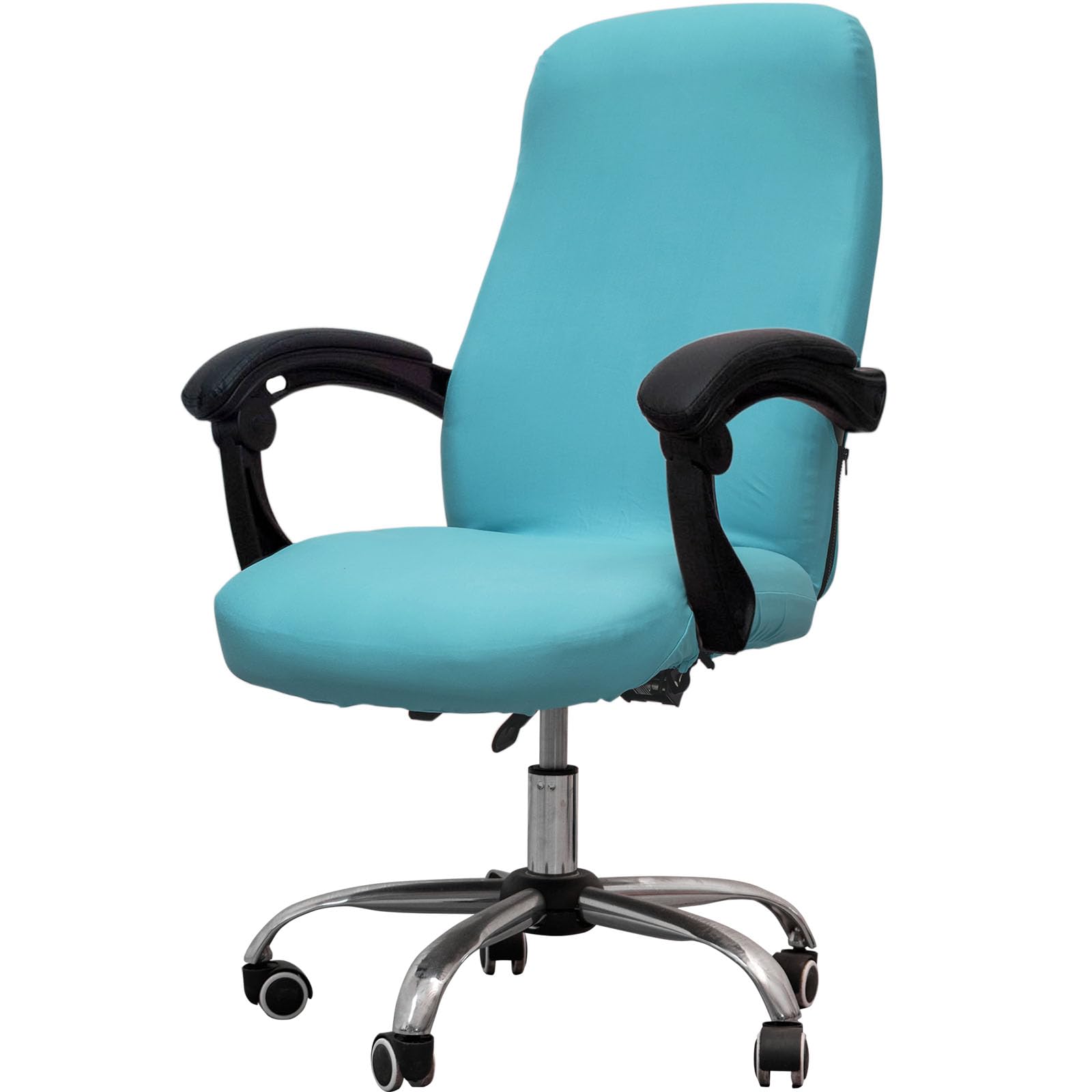 Melaluxe Office Chair Cover - Universal Stretch Desk Chair Cover, Computer Chair Slipcovers (Size: L) - Azure