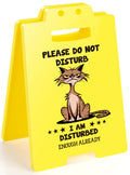 MBL Funny Team Office Gifts - PLEASE DO NOT DISTURB, Funny Fun Gag Desk Sign Cubicle Decor for Coworker Teammate Employee Boss B