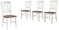 Crosley Furniture Shelby Traditional Wood X-Back Dining Room Chairs Set Of 4, Kitchen Chair, Distressed White