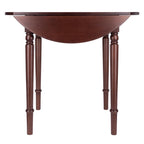 Winsome Sorella Round Double Drop Leaf Dining Table, Walnut
