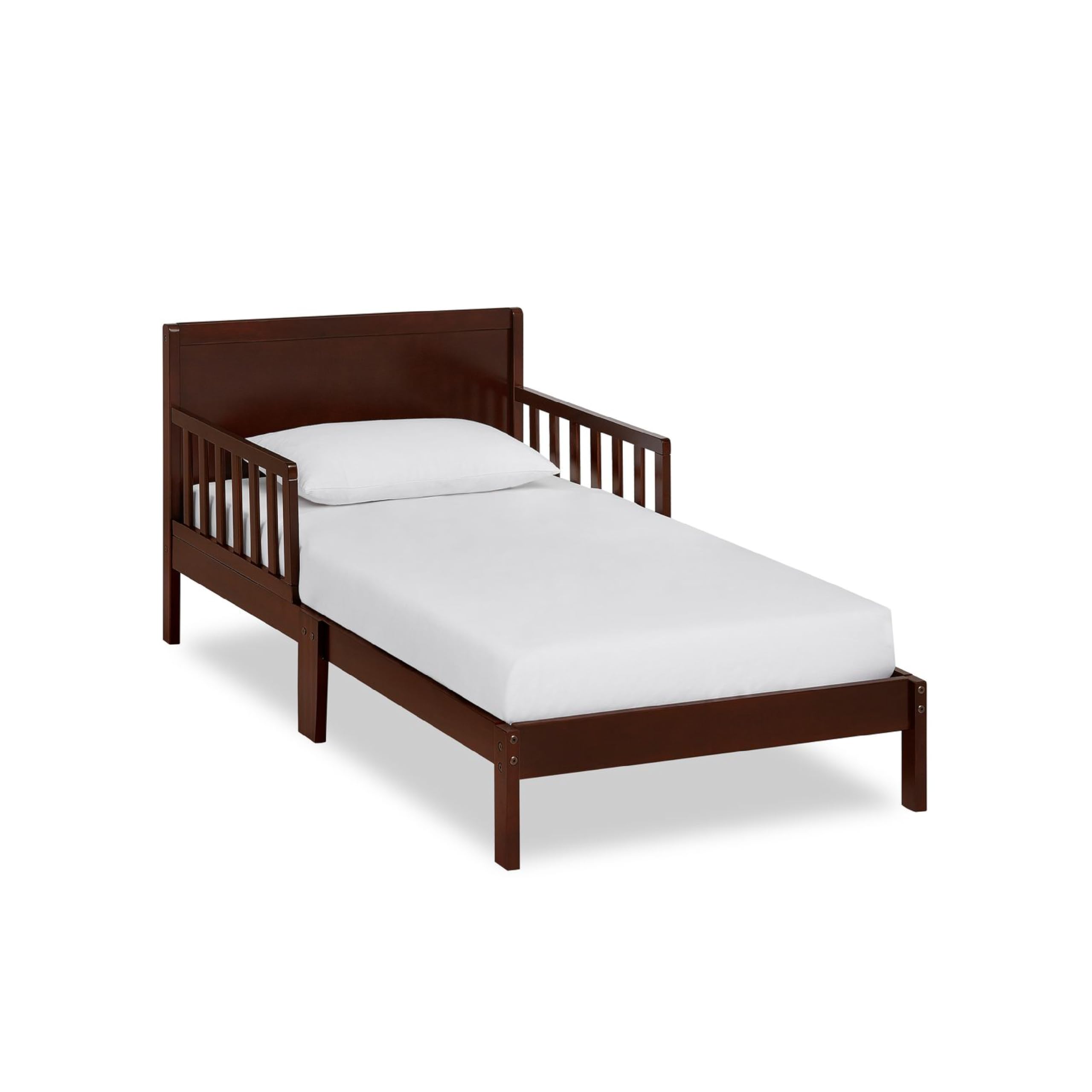 Dream On Me Brookside Toddler Bed In Espresso, Greenguard Gold Certified, JPMA Certified, Low To Floor Design, Non-Toxic Finish,
