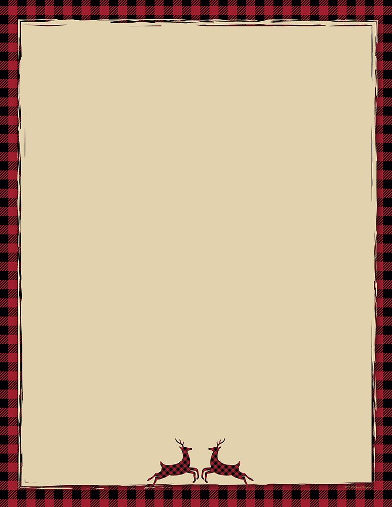Great Papers! Buffalo Red Reindeer Holiday Letterhead, 8.5' X 11', 80 Sheets (2018010)