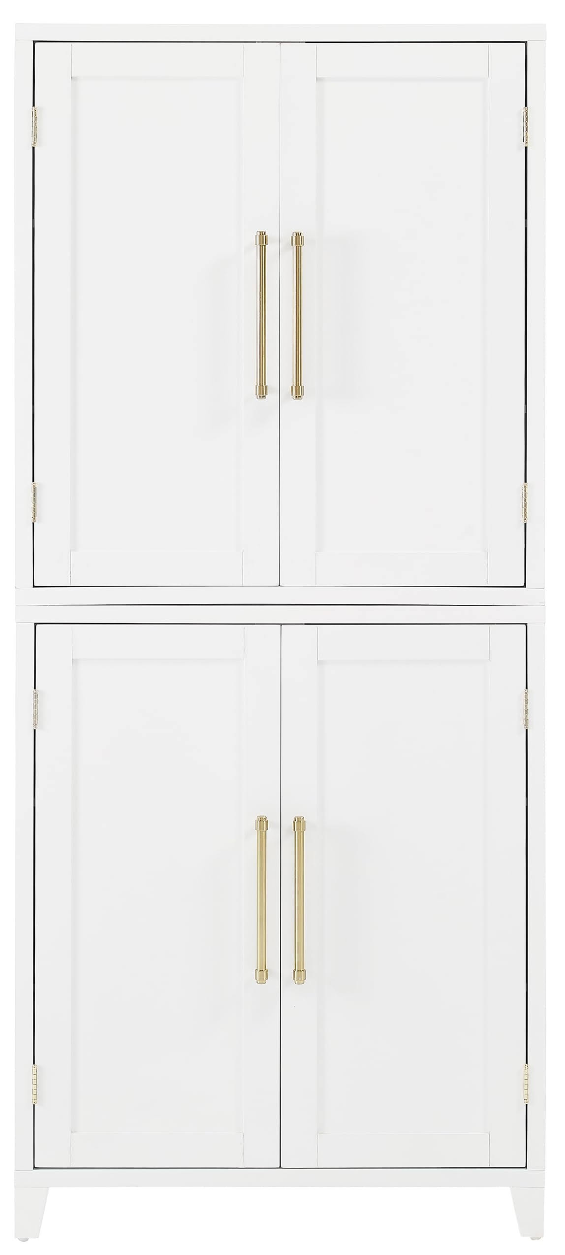 Crosley Furniture Roarke Kitchen Pantry Storage Cabinet with Doors and Shelves, Entryway, Bathroom, White