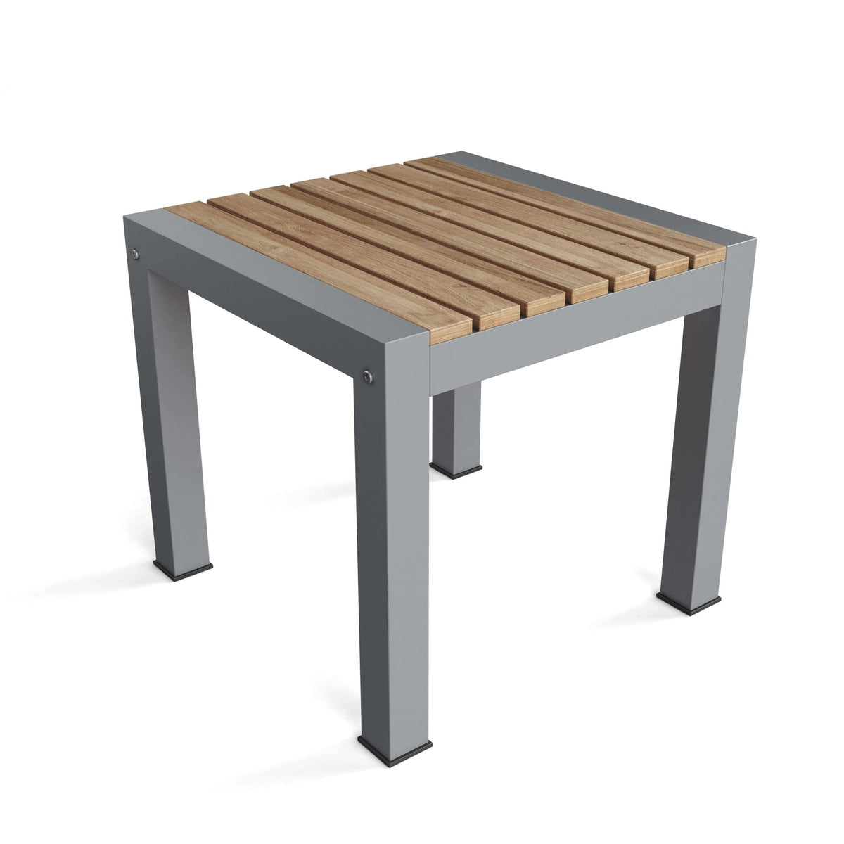 Anderson Teak TB-1919ST Metal Wood Side Table, Grey & Golden Teak