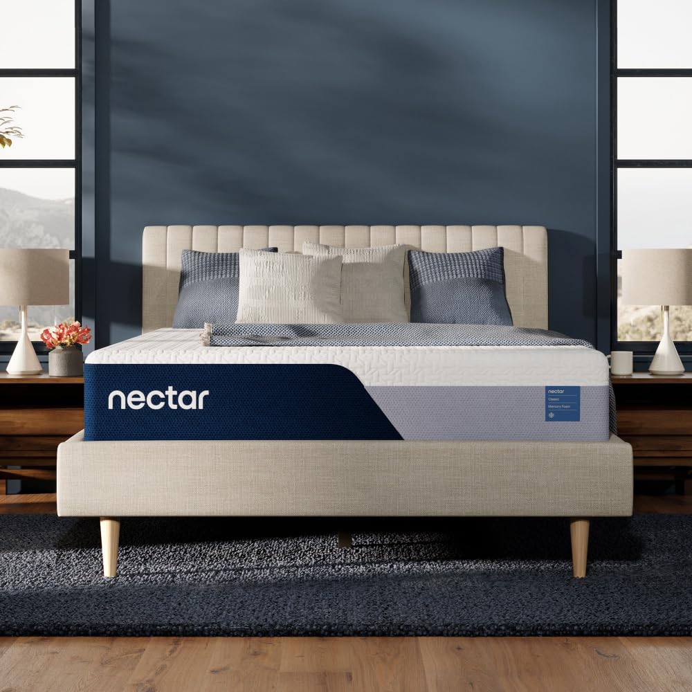 Nectar Classic 12    Twin XL Mattress (New Version) - Medium Firm - Contouring Memory Foam - Cooling Top Layer - Support & Press