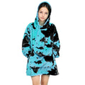 Wearable Blanket Hoodies Kids Teal Blue Oversize Flannel Sweatshirt Blanket With Pocket Turquoise Fleece Hooded Blanket Birthday