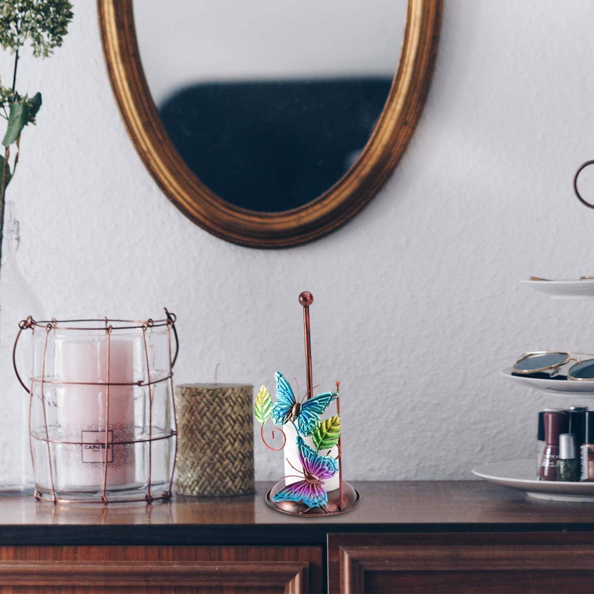 Paper Towel Stand Toilet Paper Holder Butterfly Tissue Paper Storage Holder Nordic Style Tissue Roll Organizer For Kitchen Bathr