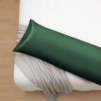 Ersmak Satin Body Pillow Set Of 2, 20X54 Inches, Dark Green, Ultra Soft, Stain Resistant, Polyester Satin Fabric, 2 Pack