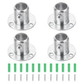uxcell Closet Rod Bracket, 4Pcs Stainless Steel Flange Closet Holder, Closet Rod End Supports Rod Bracket for 16 mm Diameter Rod