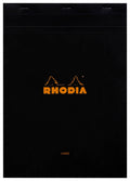 Rhodia Staplebound Notepads - Lined W/3 Hole Punch For Binders - 80 Sheets - 8 1/4 X 11 3/4 In. - Black Cover