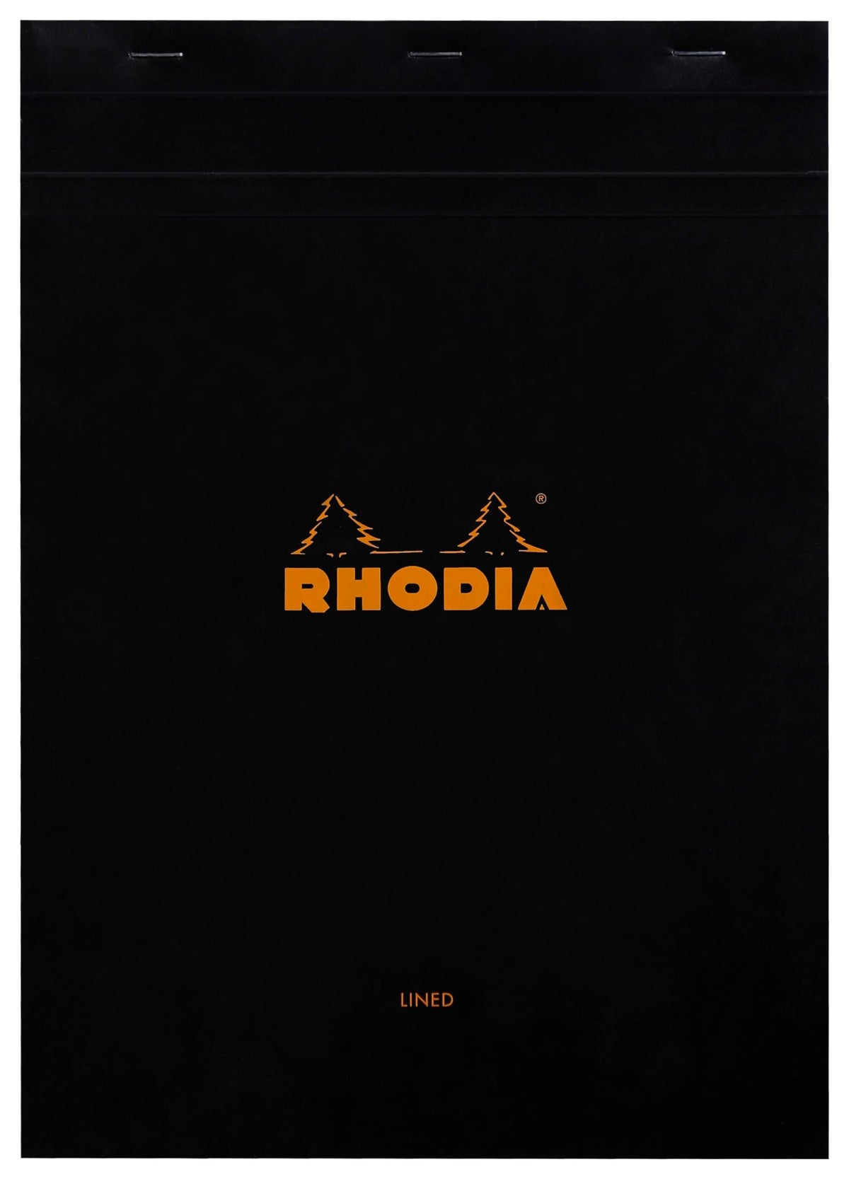 Rhodia Staplebound Notepads - Lined W/3 Hole Punch For Binders - 80 Sheets - 8 1/4 X 11 3/4 In. - Black Cover