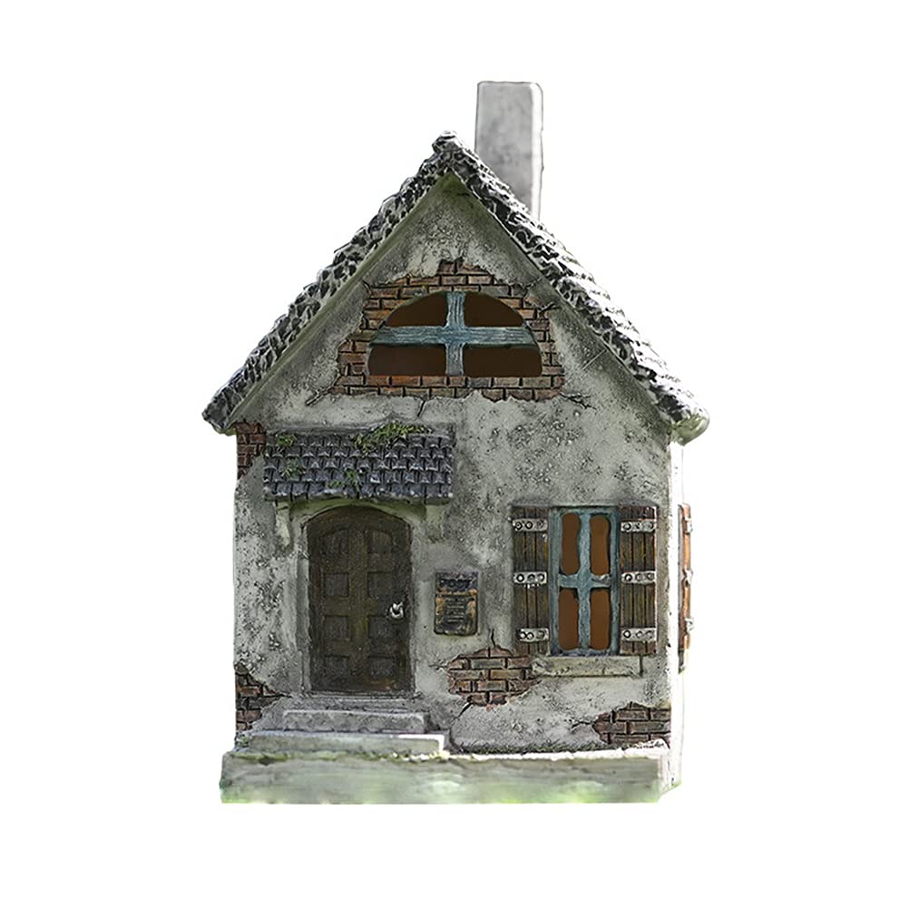 Syrisora Miniature Fairy House Statue Fairy Garden Figurine House Ornament