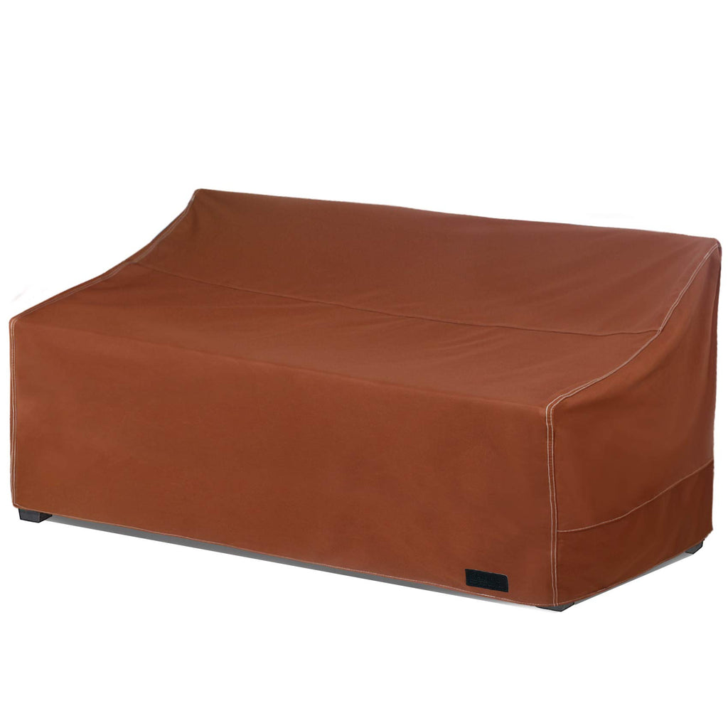 Nettypro Patio Sofa Couch Cover, Waterproof 600D Heavy Duty Outdoor Furniture 3 Seater Bench Cover, 88' Wx 38' Dx 35' H, Brown