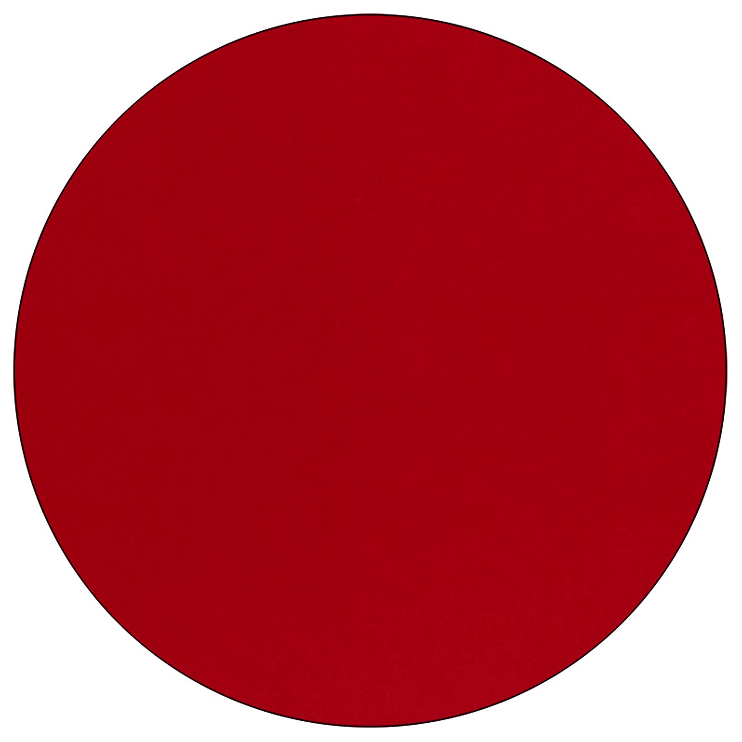 Flash Furniture Wren 42'' Round Red Thermal Laminate Activity Table - Height Adjustable Short Legs