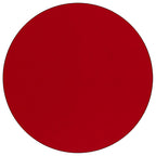 Flash Furniture Wren 42'' Round Red Thermal Laminate Activity Table - Height Adjustable Short Legs