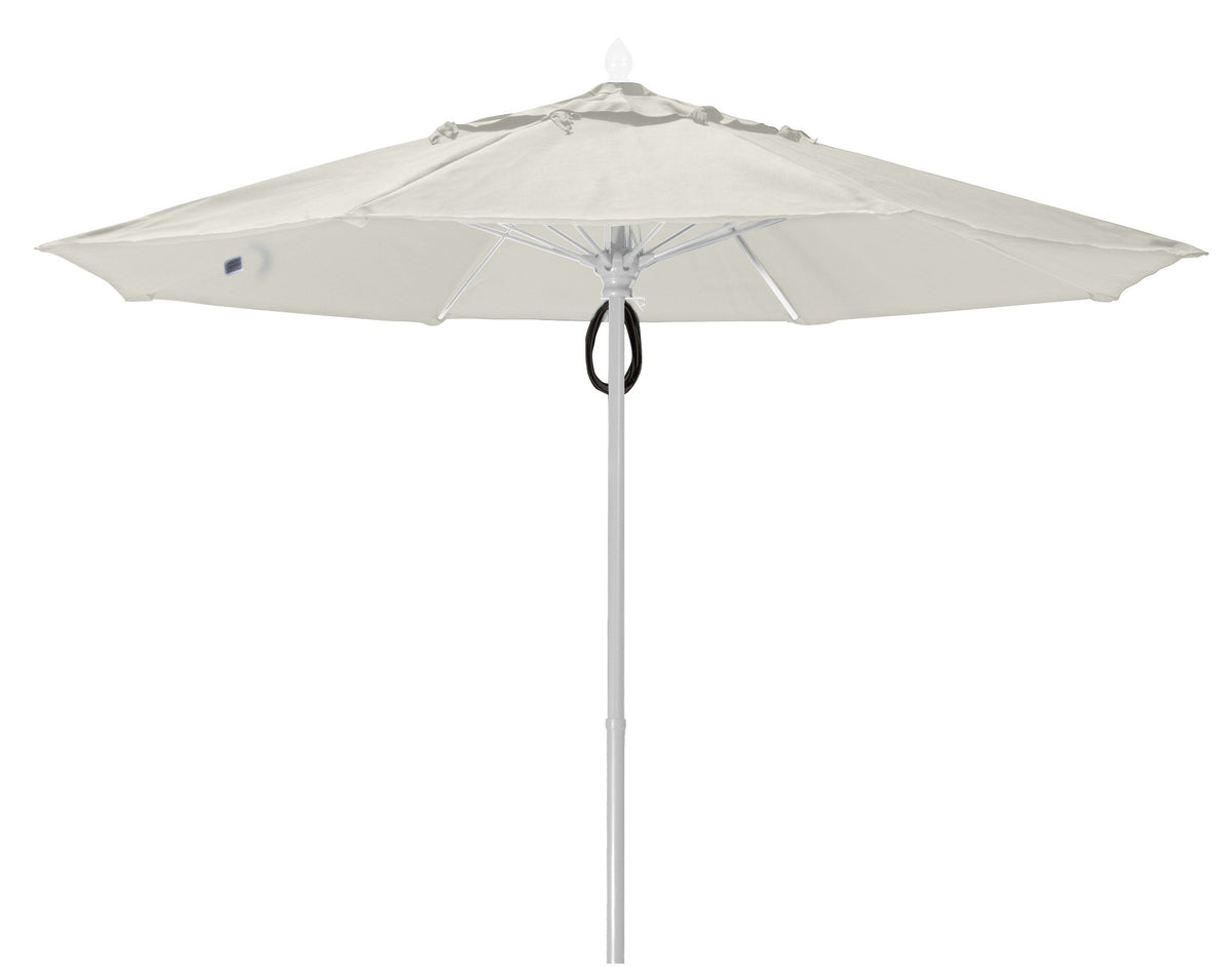 Fiberbuilt Umbrellas 9Mppw-8605 Market Umbrella, 9' Diameter Marine Grade Canopy, Natural White