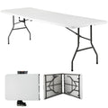 Dkeli 8 ft Folding Table | Portable Picnic Table | Folding Camping Table Heavy Duty for Outdoor Indoor Camping, Picnic and Party