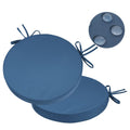 Gueglsa Indoor Outdoor Round Chair Cushions 15 Inch, Waterproof Bistro Seat Cushion With Ties ,Non Slip Circle Stool Chair Pads